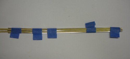 Judy Larson's Two-tone Beaded Bangle - , Classic Wire Jewelry, Wire Wrapping, Wrapping, Wire Wrapping Jewelry, Bundle and tape the wires together